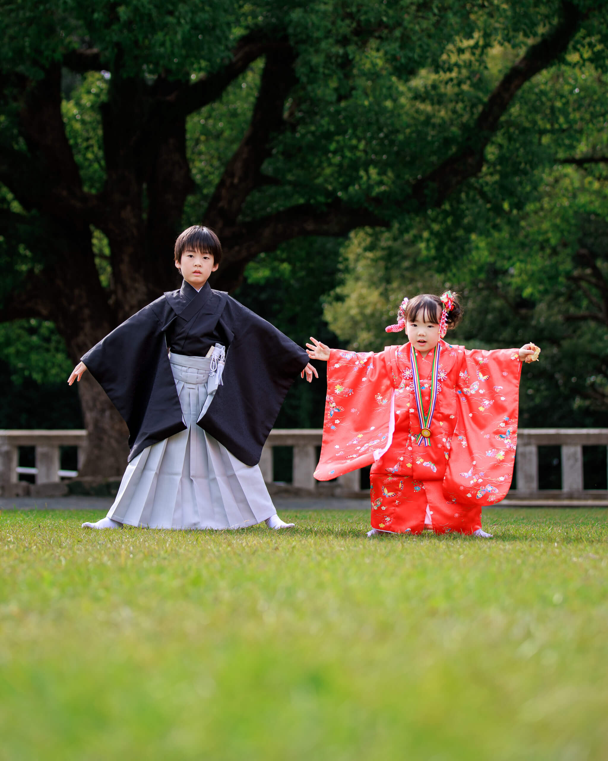 福岡県護国神社で七五三のロケーションフォト出張撮影