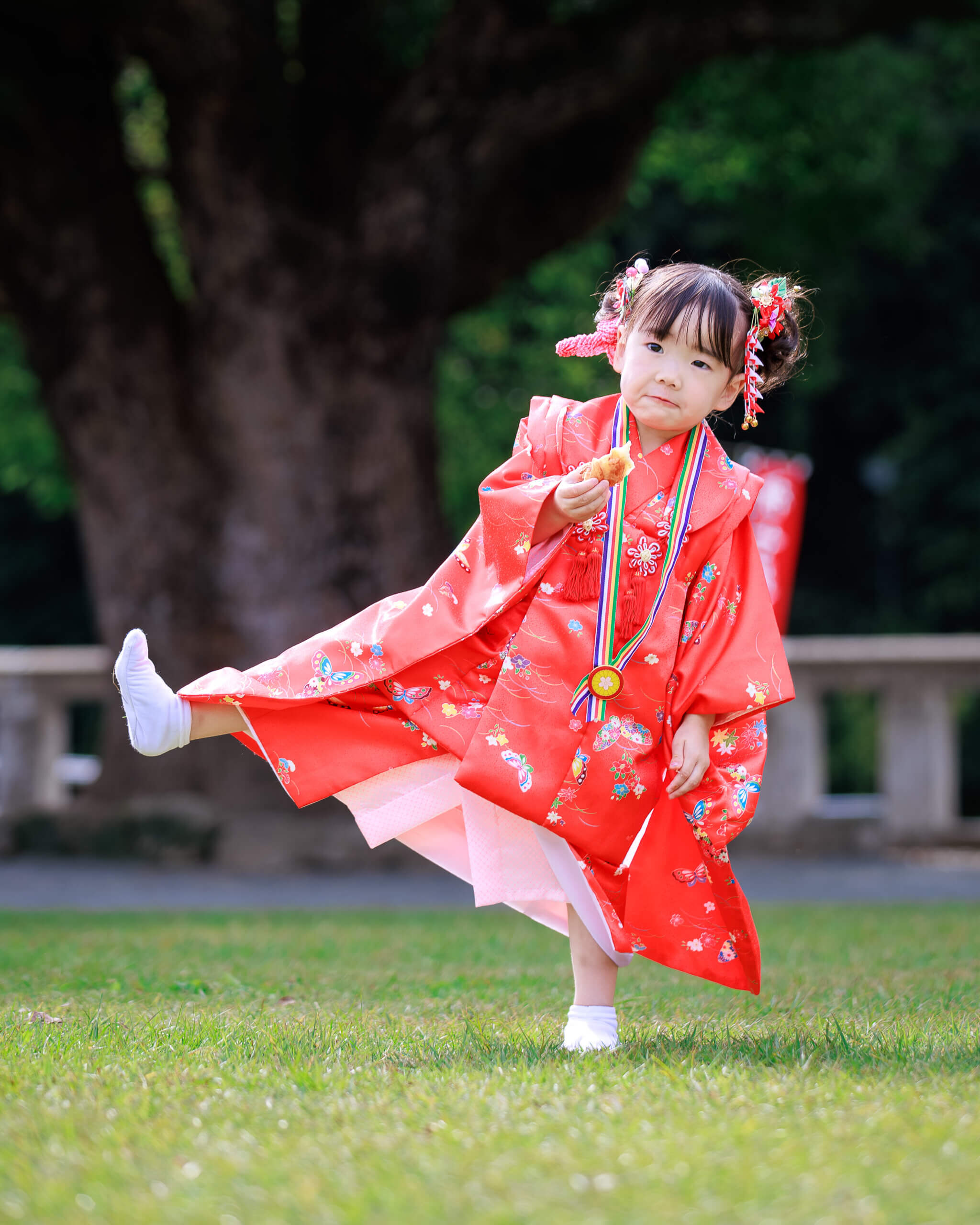 福岡県護国神社で七五三のロケーションフォト出張撮影