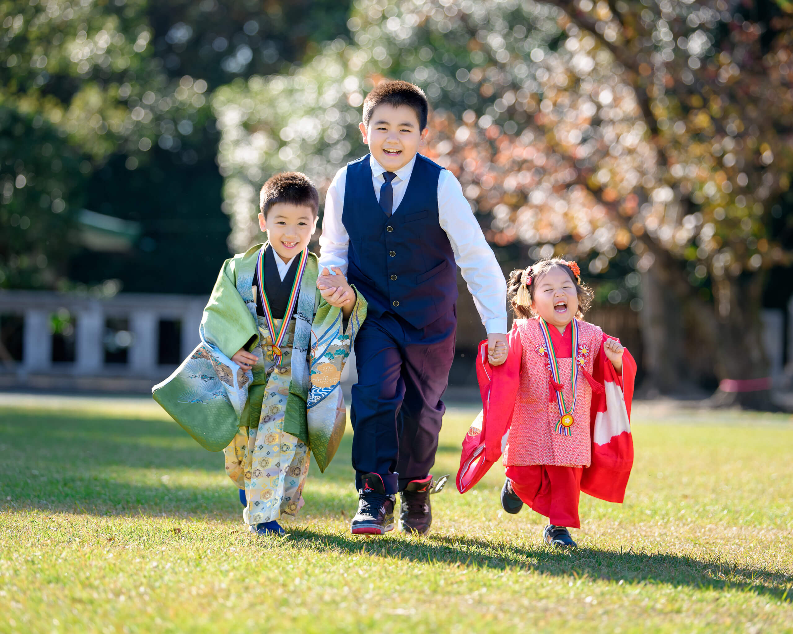 福岡県護国神社で七五三のロケーションフォト出張撮影