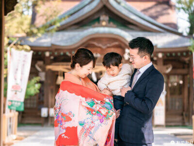 宇美八幡宮でのお宮参り撮影