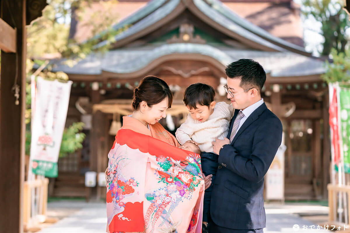 宇美八幡宮でのお宮参り撮影