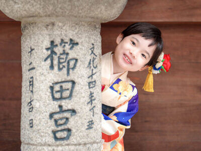 櫛田神社での七五三撮影