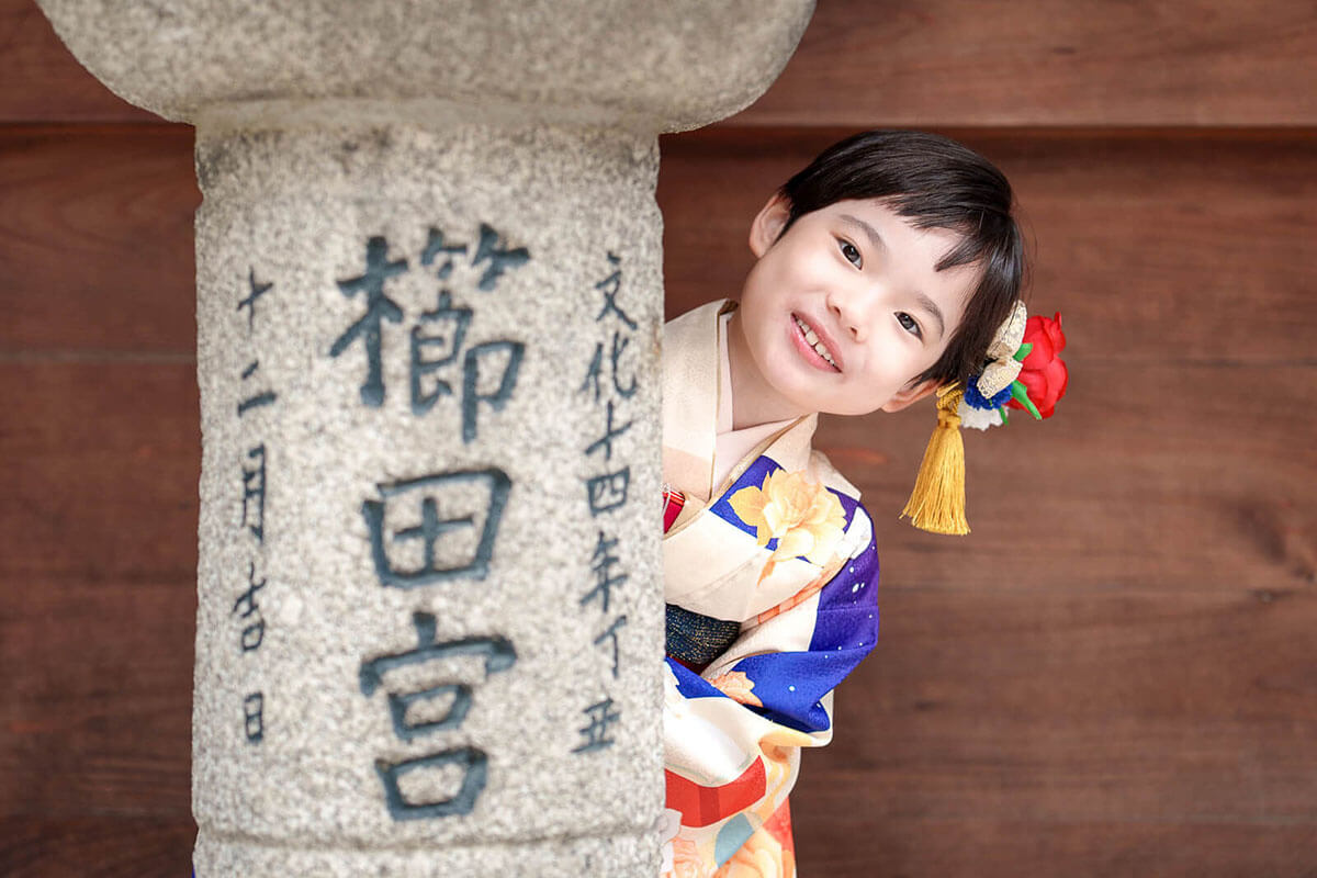 櫛田神社での七五三撮影